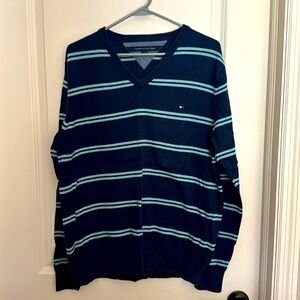 Men’s V-neck Tommy Hilfiger striped sweater